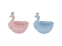 Peça Decorativa DKD HOME DECOR Sky Blue Resin Light Pink Romantic (23x14.3x23 cm - 2 Pcs)