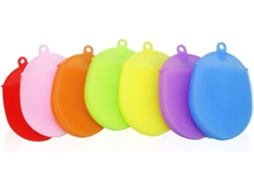 Conjunto Pretyzoom Com 2 Escovas De Silicone Para Banho, Para Limpeza E Massagem Corporal, Rosa, Para Pendurar