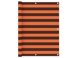 Vidaxl Tela De Varanda 120x500 Cm Tecido Oxford Laranja E Castanho