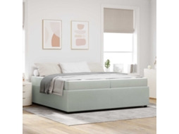 Vidaxl Estrutura Da Cama Cinzento-claro 200 X 200 Cm Tecido