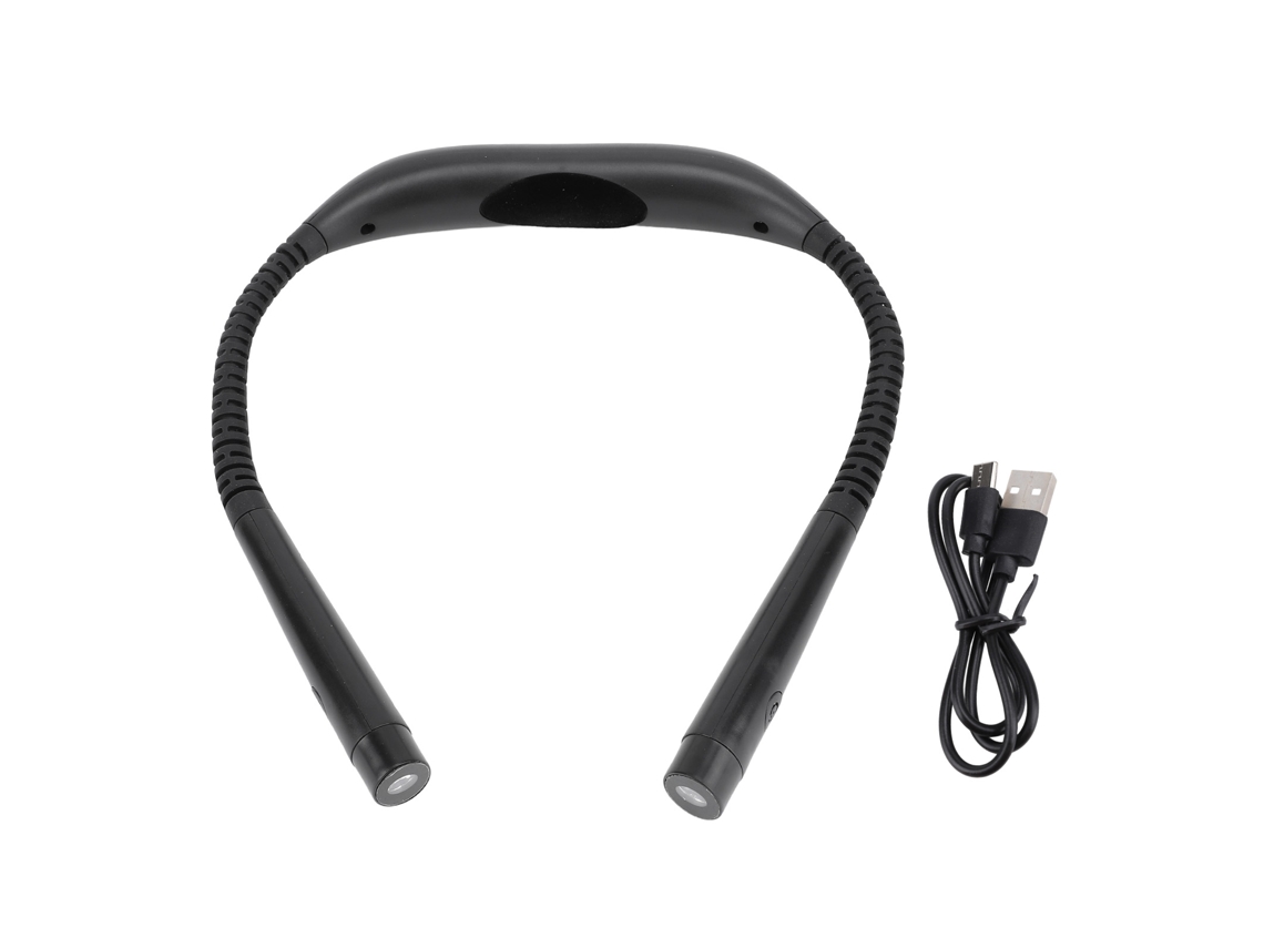 Lampião de Pescoço para Leitura 60lm com Brilho Ajustável e Carregamento Usb | S/MARCA
