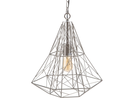 Candeeiro de Teto BIGBUY HOME Metal Prata 35 x 35 x 45 cm