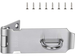 Suporte Para Cadeado De 4 Polegadas, Acabamento Em Aço Inoxidável, Com 8 Parafusos De Montagem.