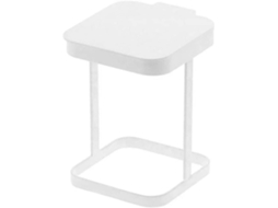 Saco de lixo portátil de mesa de metal branco Slowmoose para cozinha e banheiro