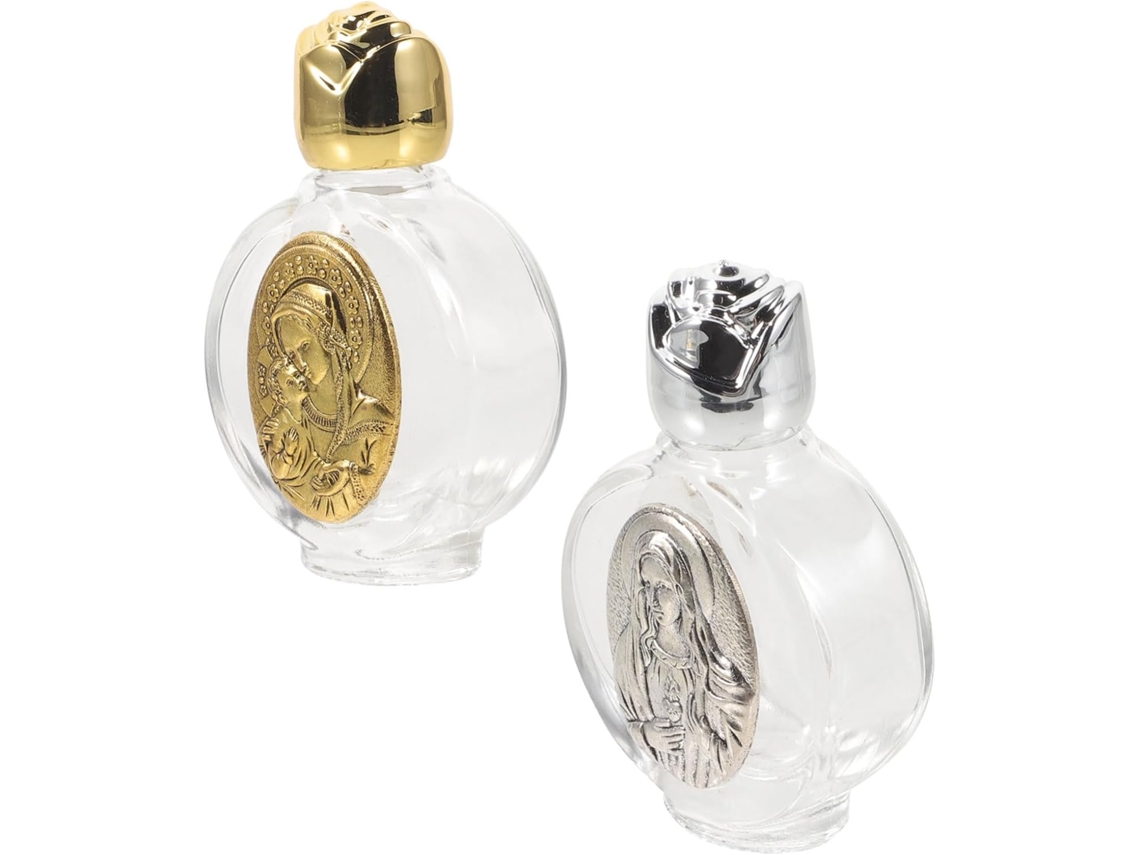 Mini Garrafas De Água Decorativas De Vidro, 2 Unidades, Design Portátil E Recarregável, Material De Gokoco