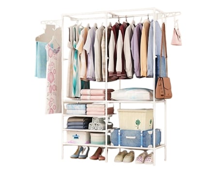 Perchero De Pie Y Zapatero Pared Para Ropa Abrigos Estantería Ropa Estante Moda Zapato Armario Empotrado Organizador Vestíbulo