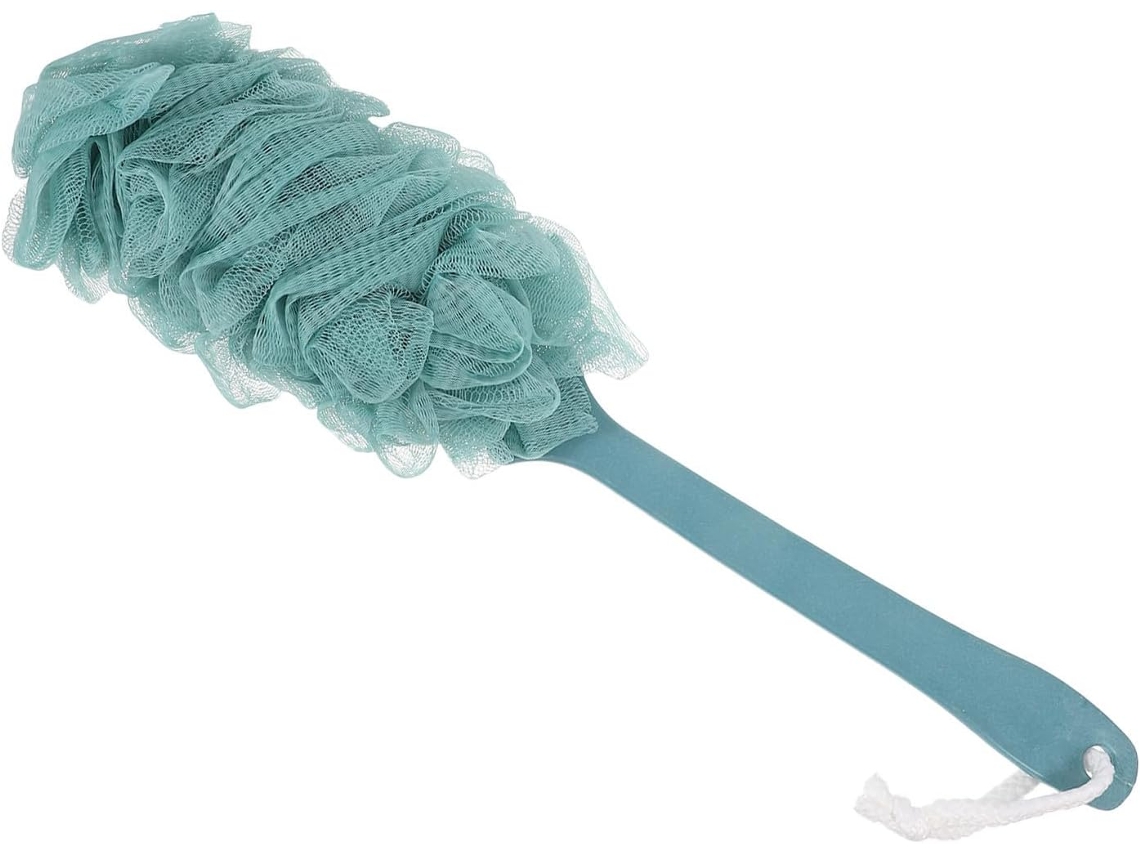 Escova portátil de cabo longo com base em PP e nylon, ideal para remover pelos e gordura.