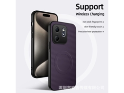 Lurelia Capa Magnética Para Realme Note 60/note 60x Em Couro Sintético, Roxo