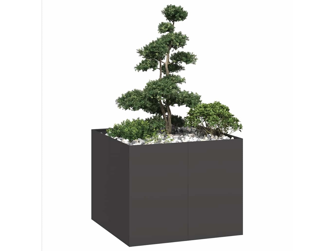 Vidaxl Vaso Floreira 100x100x80 Cm Aço Preto