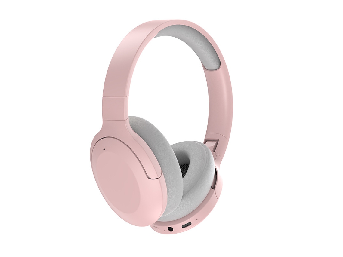 Fones De Ouvido Bluetooth P2968 Para Cabeça, Rosa E Cinza. Brilvibera
