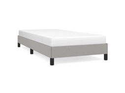 Estrutura De Cama Vidaxl Cinzeto Tecido (203x93x25 Cm )