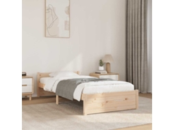 Estrutura De Cama 100x200 Cm Madeira Maciça