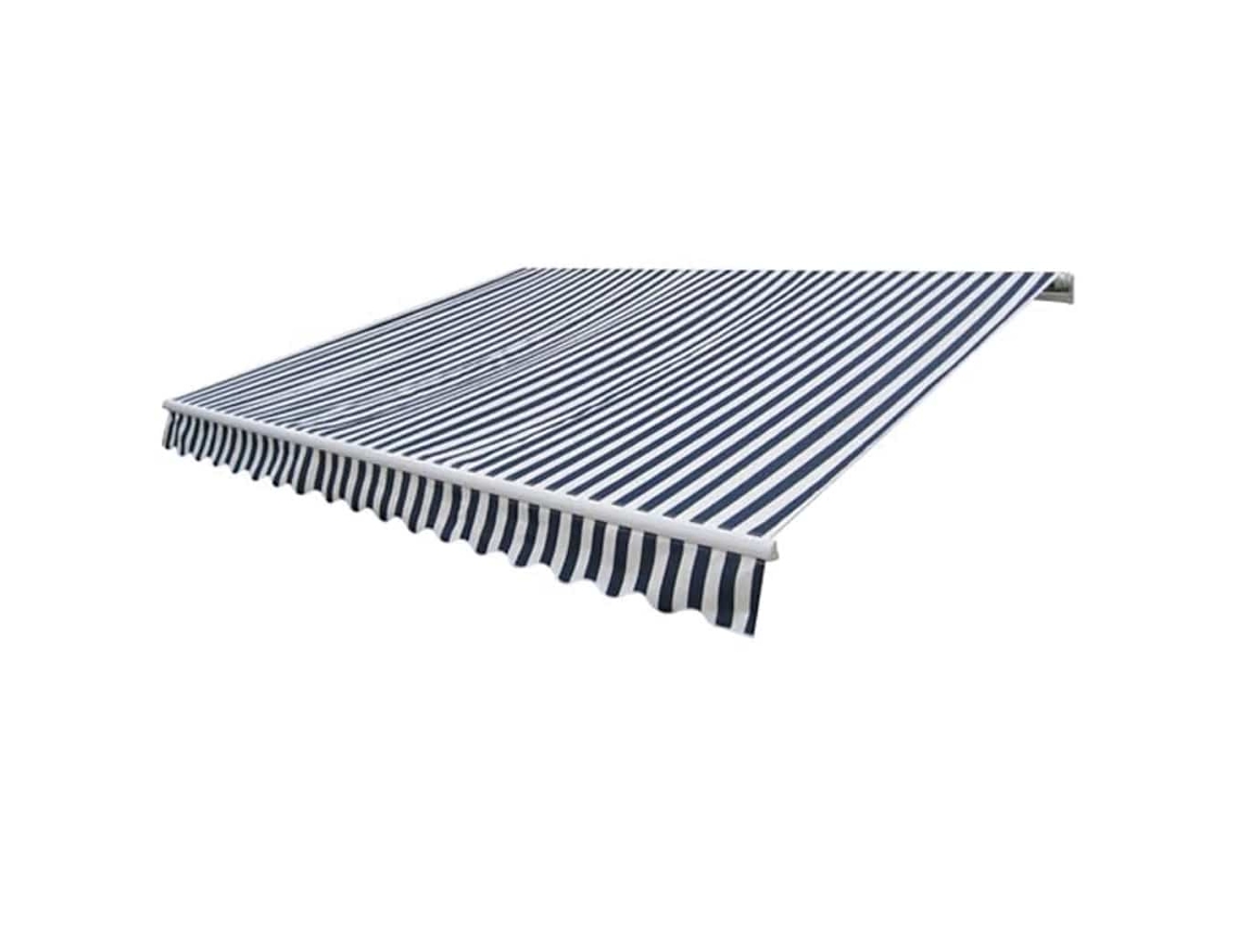 Vidaxl Toldo Dobrável Motorizado 400 Cm Azul/branco