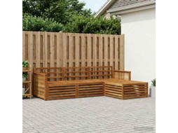 Vidaxl Conjunto De Sofás Para Exterior Natural 249 X 162,5 X 73 Cm