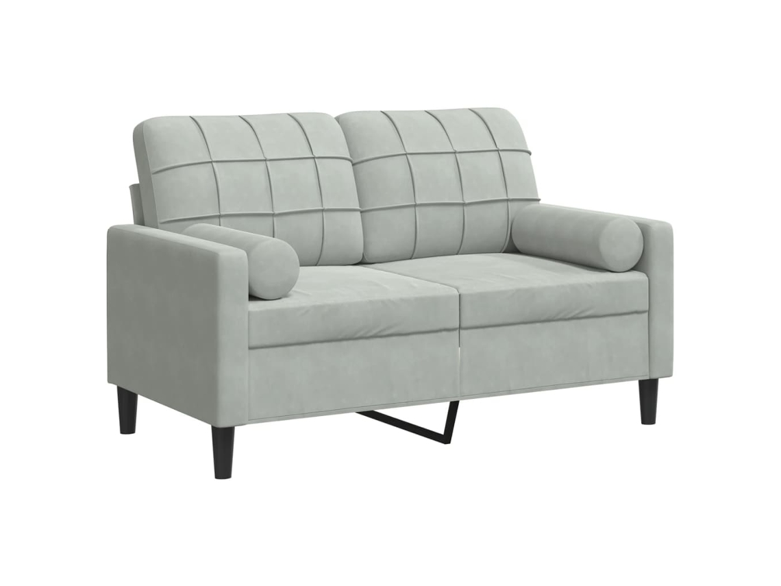 2-seater Sofa, 2-seater Sofas Vidaxl Cinzeto Veludo (n/a)