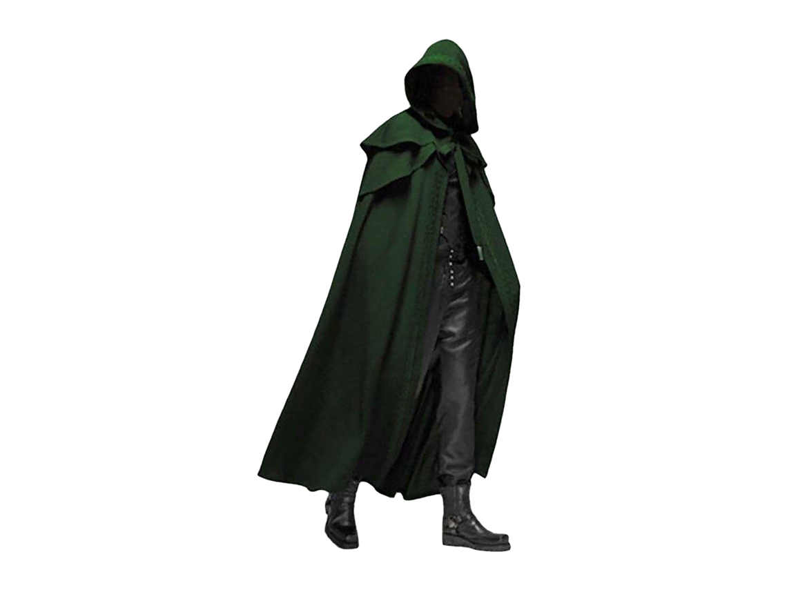 Capa com capuz unissexo, fantasia medieval, cape sólida para festas de Halloween e cosplay LAXISCREED