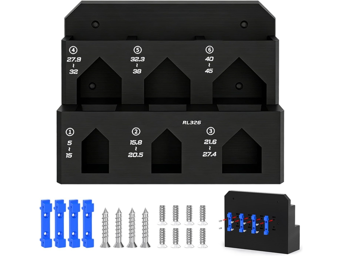 Organizador De Parede Com Fixação Por Grampo E 6 Furos Para Armazenamento.