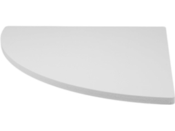 Prateleira De Parede Triangular Em Formato Leque, 30cm, Em Pvc Branco, Para Organização Do Banheiro E Da Casa