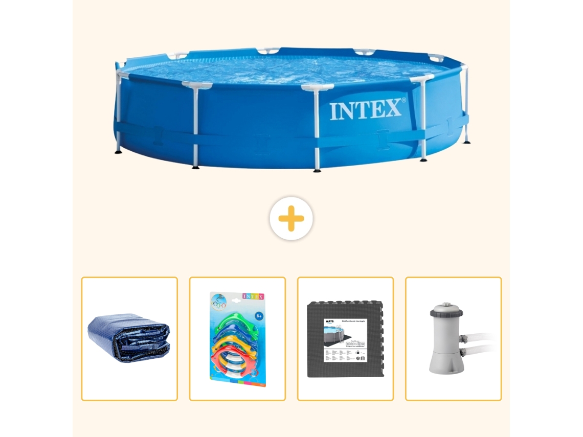 Intex Piscina Com Estrutura Redonda - 366x76 Cm - 5-peças S3