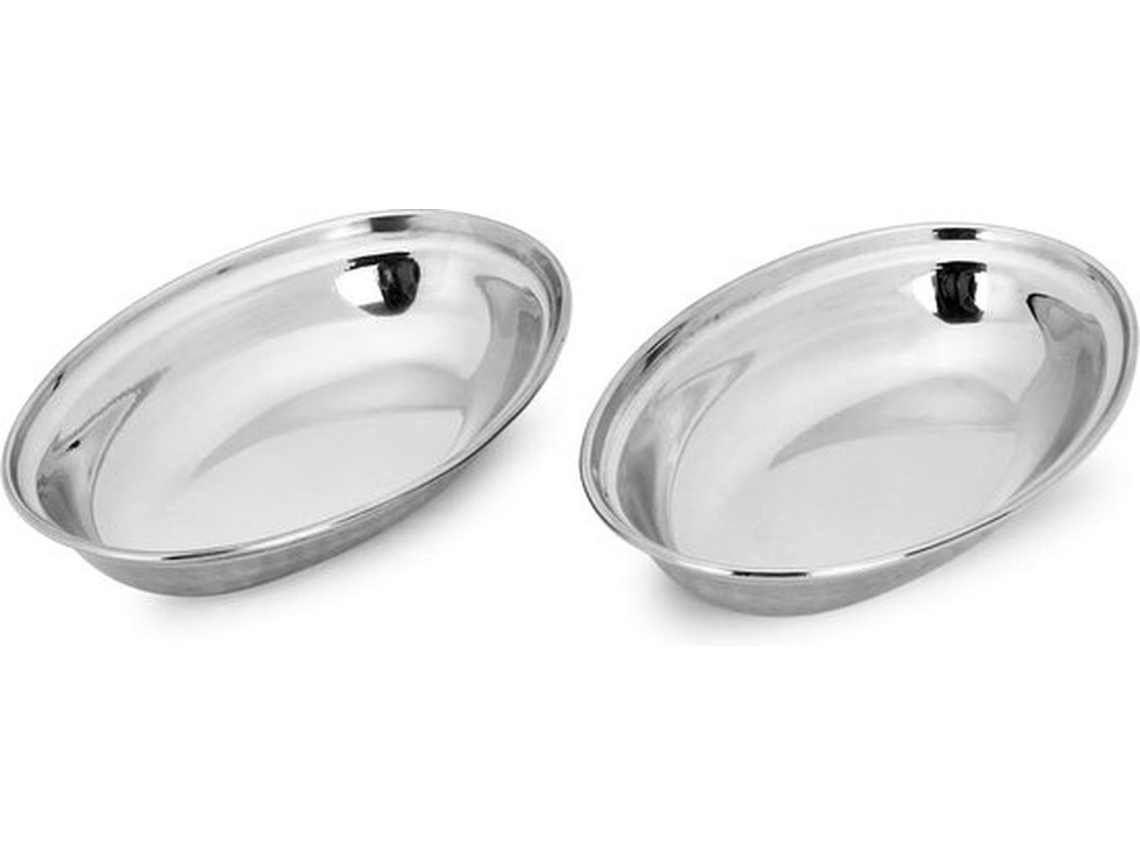 Sopaça De Prata Para Servir Prato Oval Set De 2