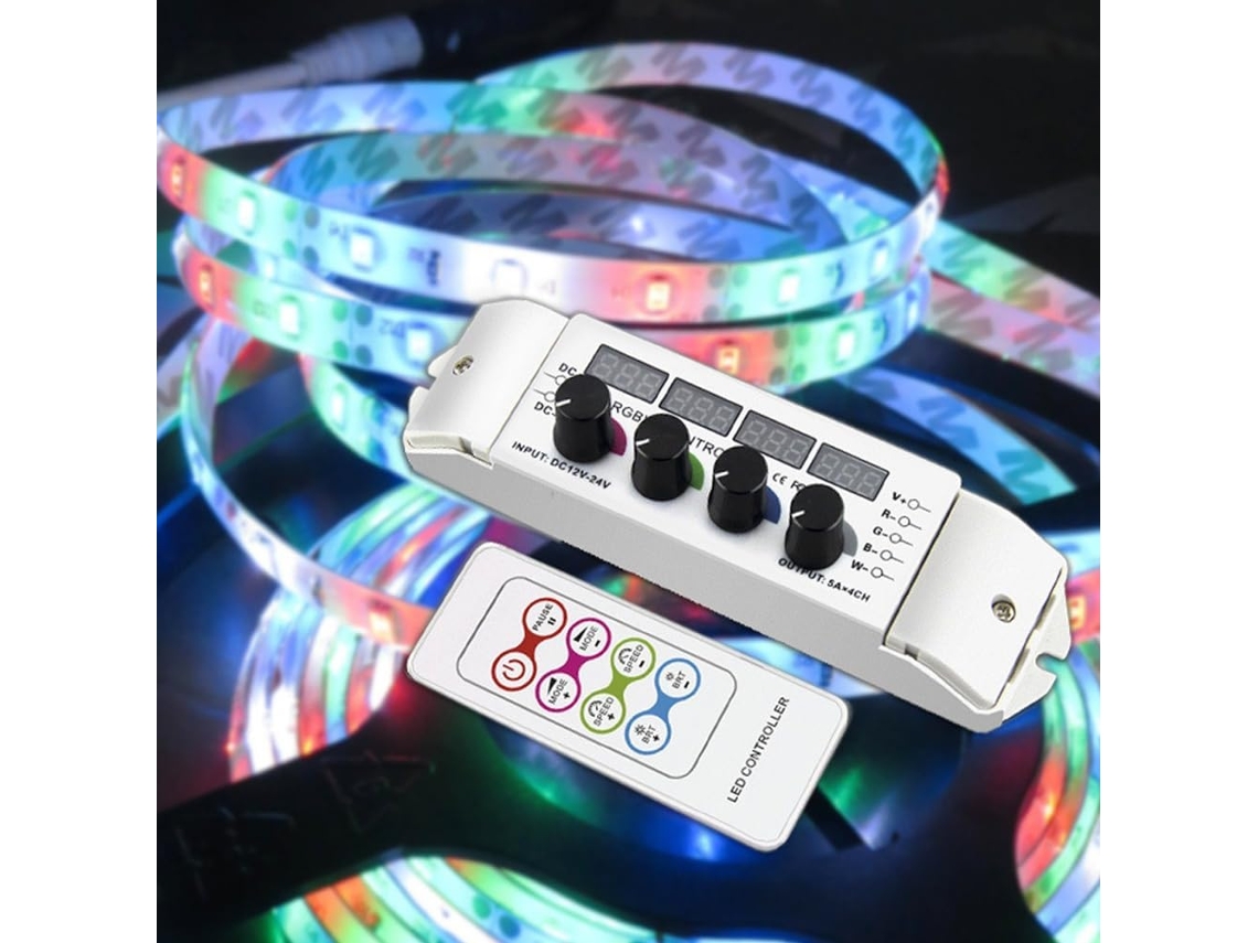 Controlador de Fita de Led Rgb Rgbw Bc 350rf 6ax3ch com Saída Dc12v dc24v para 5050 e 3528, com Botão de Controle Remoto. SFUSHOS