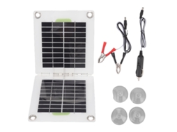 Painel solar portátil dobrável de 10 W, com design dobrável e capacidade de carregamento rápido.