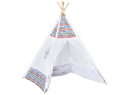 Tenda Tipi Para Crianças Acima De 3 Anos Tenda Tipi Infantil De Madeira Portátil Com Janela Para Interiores E Exteriores 120x120x155cm Branco