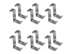 Ganchos de Porta, 12 Peças, Ganchos de Porta Reversíveis em Aço Inoxidável Formato Z BRILVIBERA (2cm, 4, 5cm)