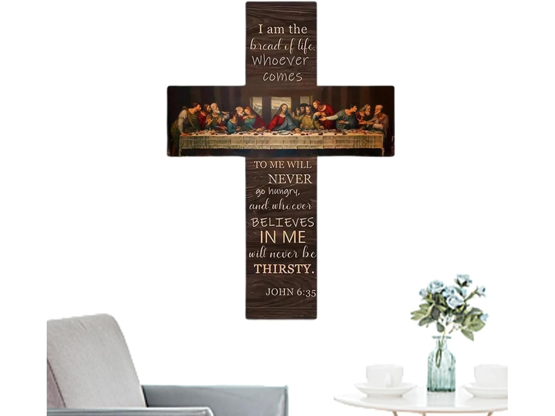 Placa De Parede Com Texto Inspirador Da Última Ceia, Decoração Sazonal |