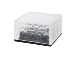 Luz solar para solo forma de bloco de gelo controle automático impermeável jardim paisagismo branco quente S/MARCA
