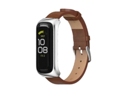 Capa De Metal Mijobs Com Pulseira De Couro De Microfibra Para Samsung Galaxy Fit 2
