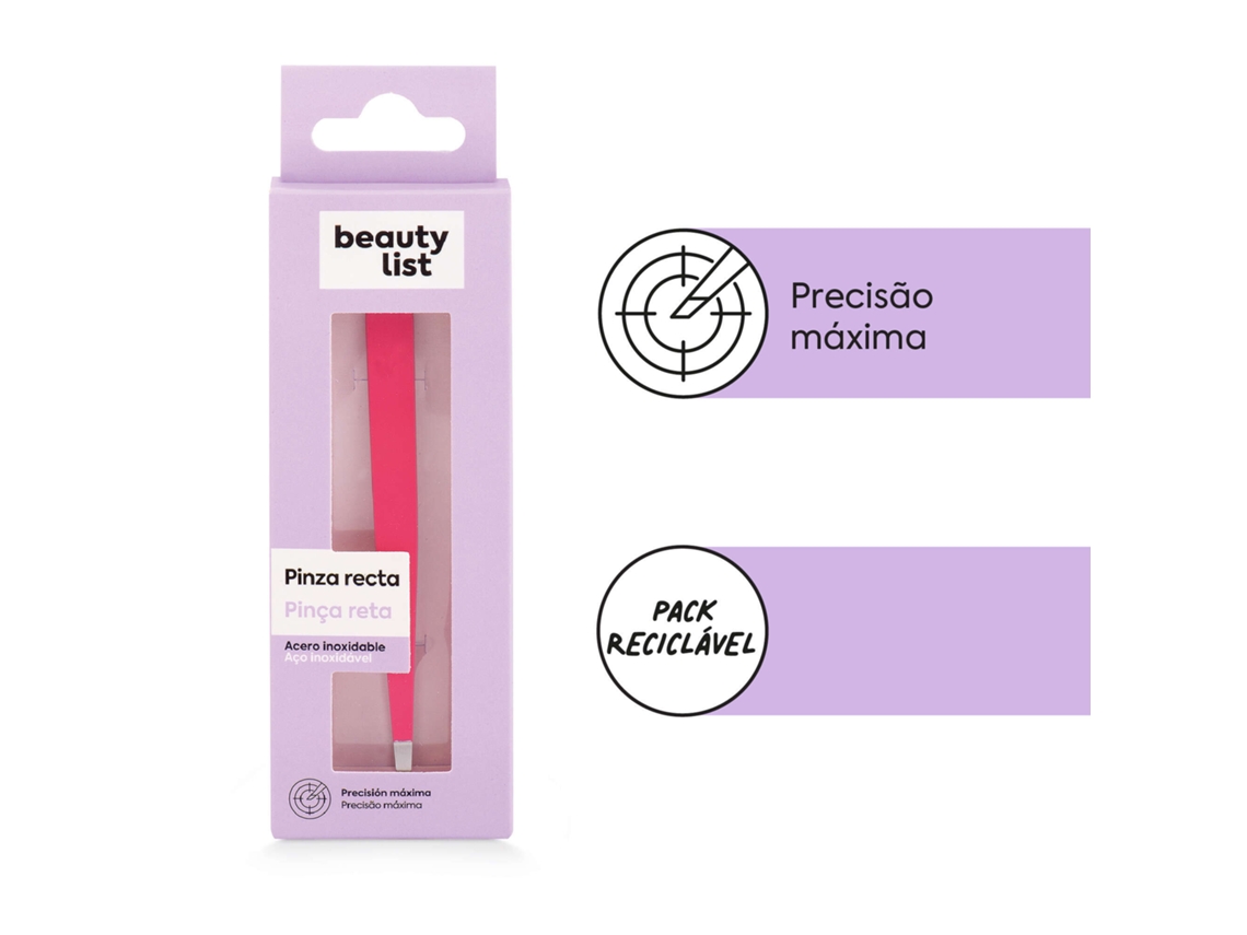 Pinça Angular Rosa BEAUTY LIST
