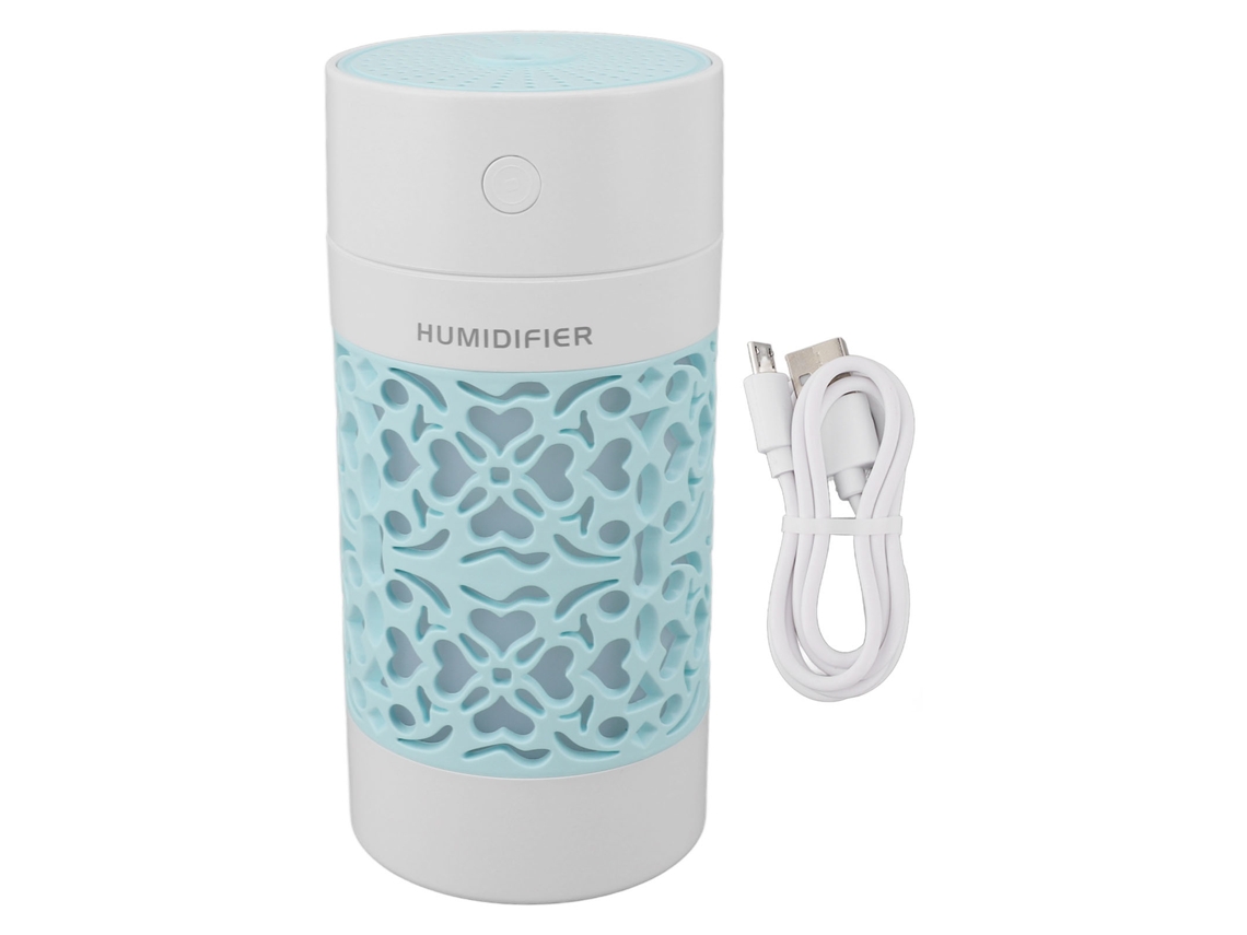Umidificador de Carro Ultra Som Usb 250ml Diffusor de Óleos Essenciais Silencioso Azul Claro | S/MARCA