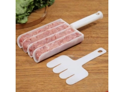 Conjunto De 2 Utensílios De Cozinha Criativos Brancos Para Almôndegas: Concha Com Lâmina Corte, Molde Para Almôndegas E Bolinhas De Melão