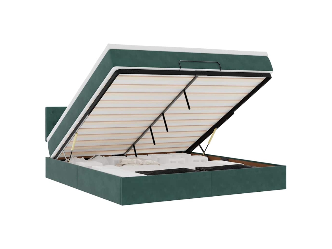 Ottoman Bed Frame, Ottoman Bed Frames Vidaxl Verde Veludo (180 X 200 Cm)