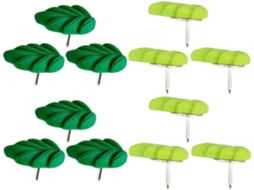 Pins decorativos em formato de folha de baluue, 20 peças, resina e metal.