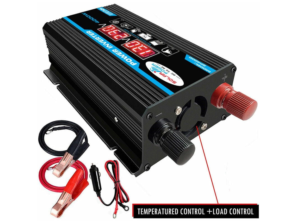 Inversor De Onda Senoidal Para Veículos, Inversor Automotivo De 4000 W Com Múltiplas Proteções
