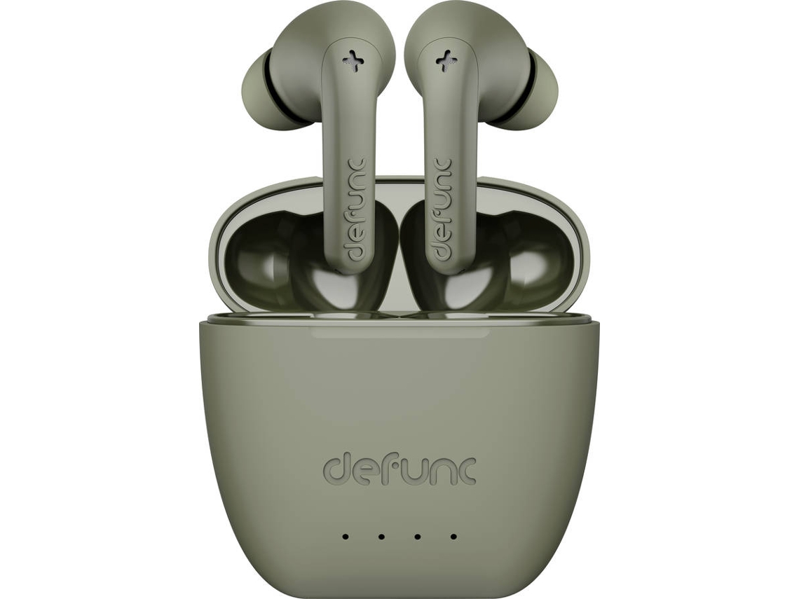 Auriculares Bluetooth True Wireless DEFUNC Mute (In Ear - Microfone - Verde)