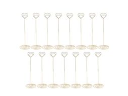 15 Peças Portanúmeros De Mesa 22cm Coração Ferro Para Casamentos Memos Ouro Portarretratos Portatárjetas
