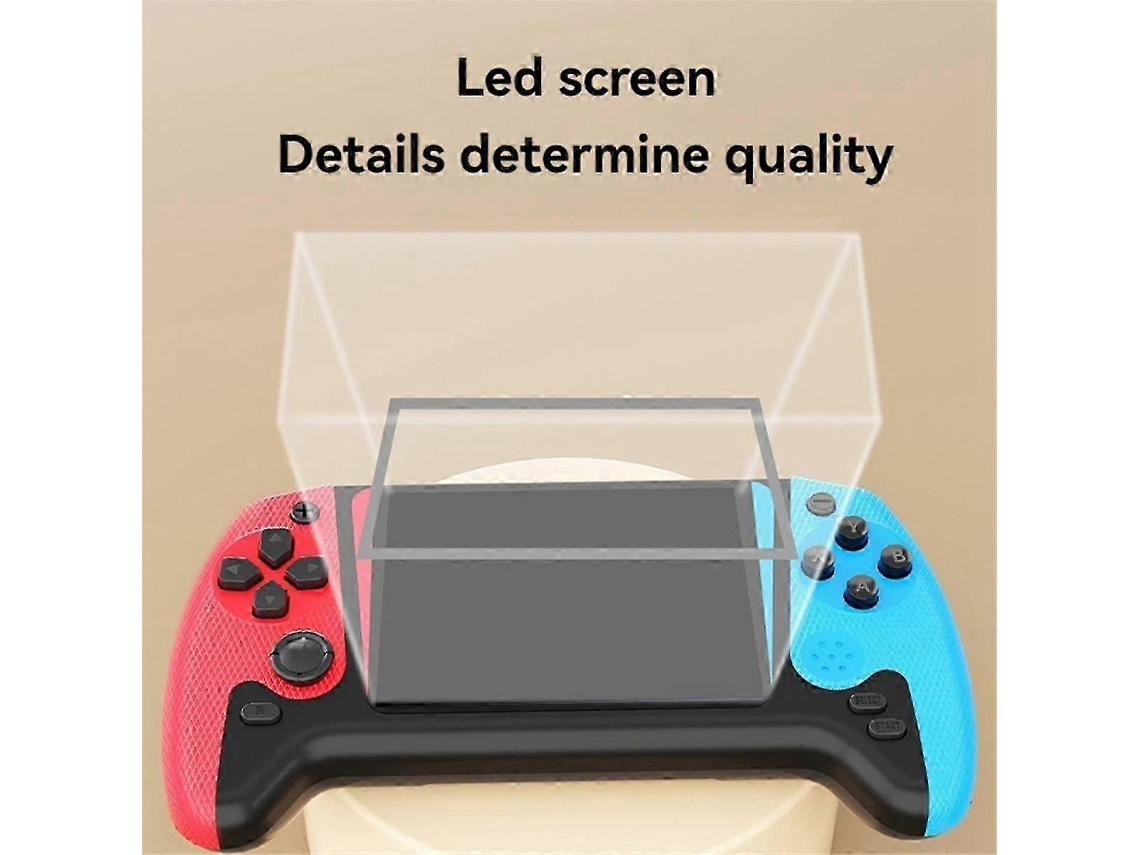 Console De Videogame Portátil 500 Em 1, Estilo Arcade Retrô Nostálgico De 3,5 Polegadas, Suporta Dois Jogadores, Vermelho E Azul. Ly Ebike