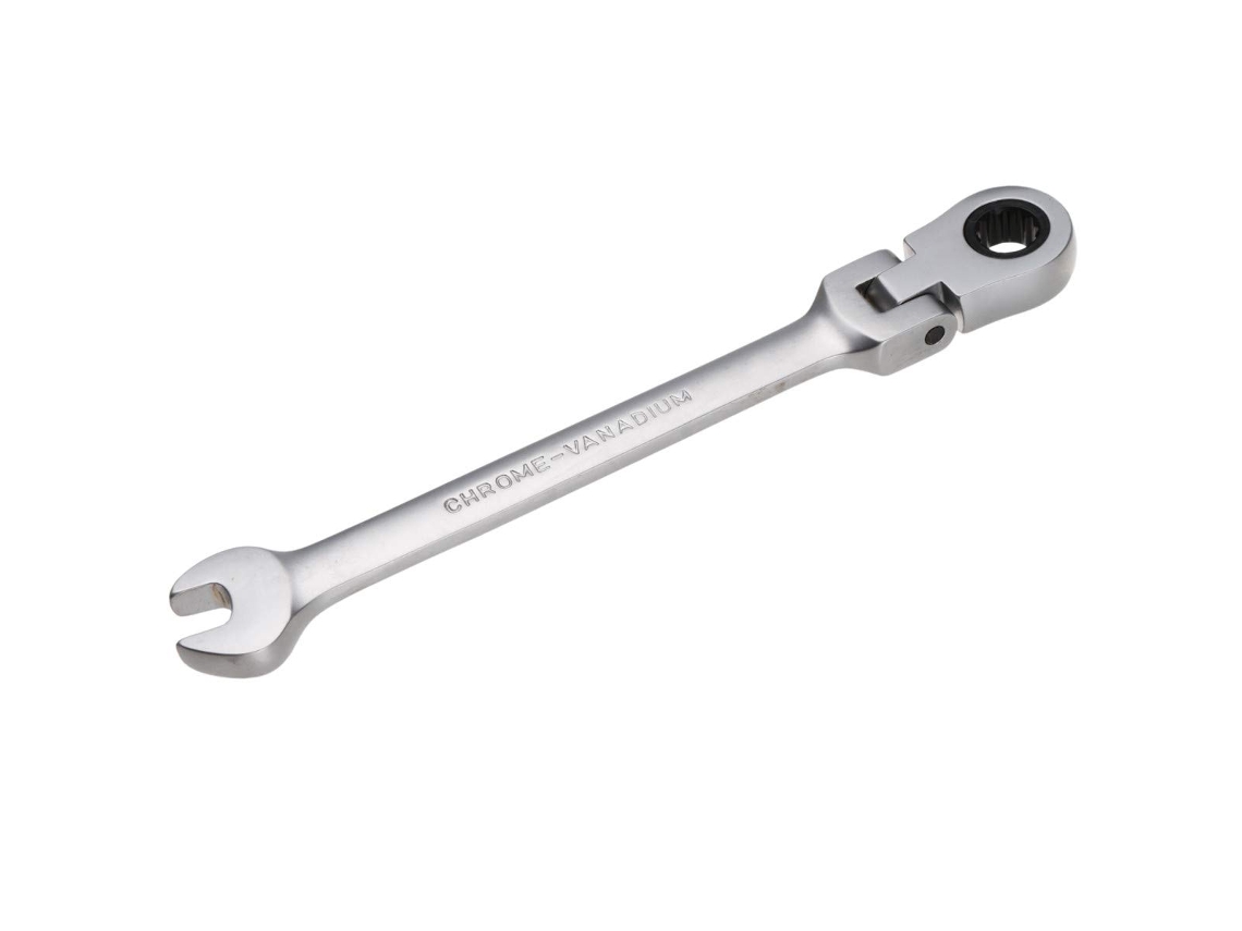 Chave de Catraca Reversível 8 Mm com Cabeça Flexível Aço Polido