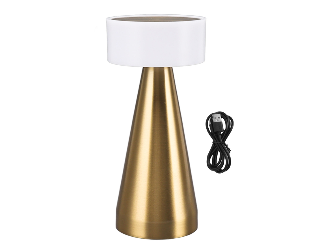 Lâmpada de Mesa Led Portátil Sem Fio 3 Cores Dimmable | S/MARCA