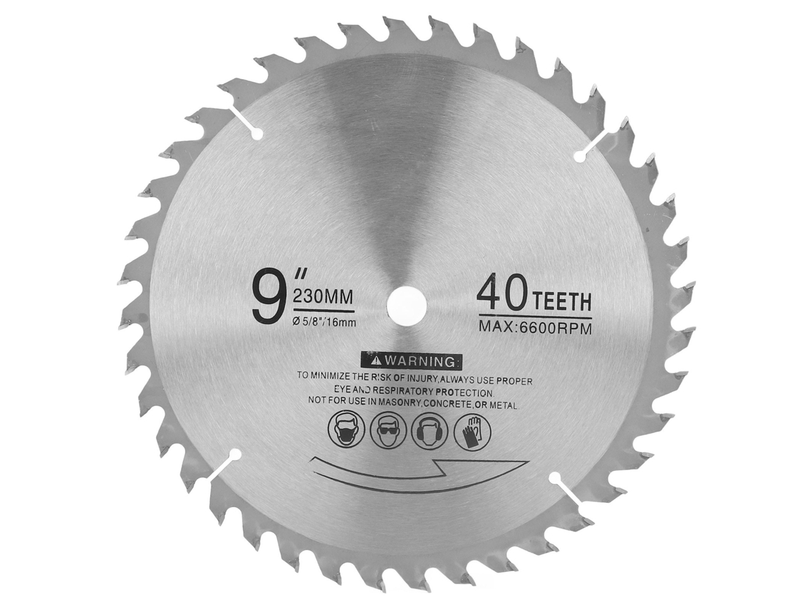 Lâmina de Serra Circular Carbeto 40d 9 Polegadas 6600rpm para Carpintaria