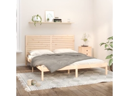 Vidaxl Estrutura de Cama Super King 180x200 Cm Madeira Maciça