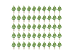 Laxiscreed Conjunto De 50 Ornamentos De Natal Em Madeira Para Decoração Festiva De 17x12x5cm