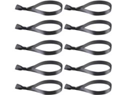 Creatcabin 100-pulseiras De Identificação Para Eventos, Pulseiras Pretas De Poliéster Em Pacote, Alças Ajustáveis Para