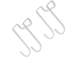 Ganchos Duplos Para Porta Garneck, 2 Peças, Aço Inoxidável, Cor Clara
