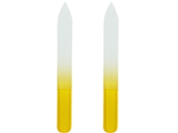 Limas De Unhas De Vidro Para Manicure Profissional 2 Unidades Lixa De Precisão Suave Amarelo Curto ZMDECQNA 2 Un