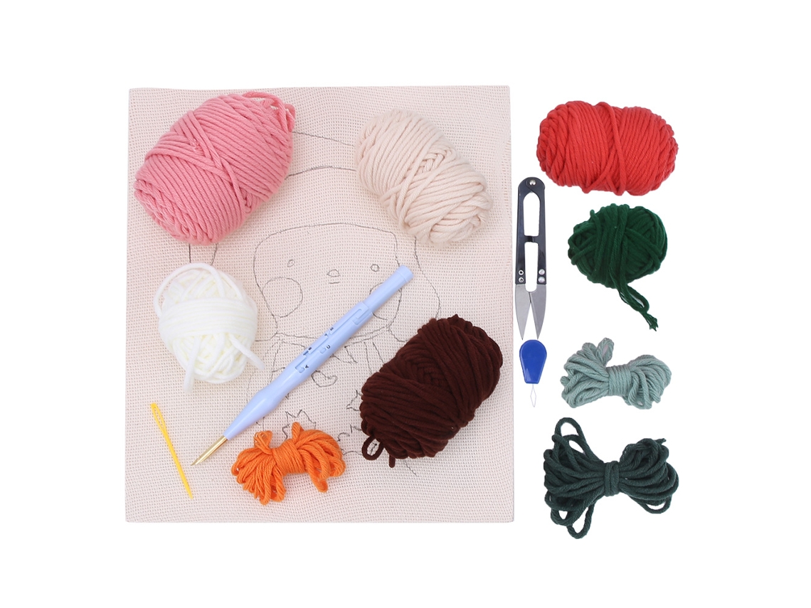 Kit Feltro Diy Menina Chapéu Vermelho com Padrão