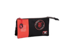 Estojo Escolar Triplo Sl Benfica 78021 Preto/vermelho